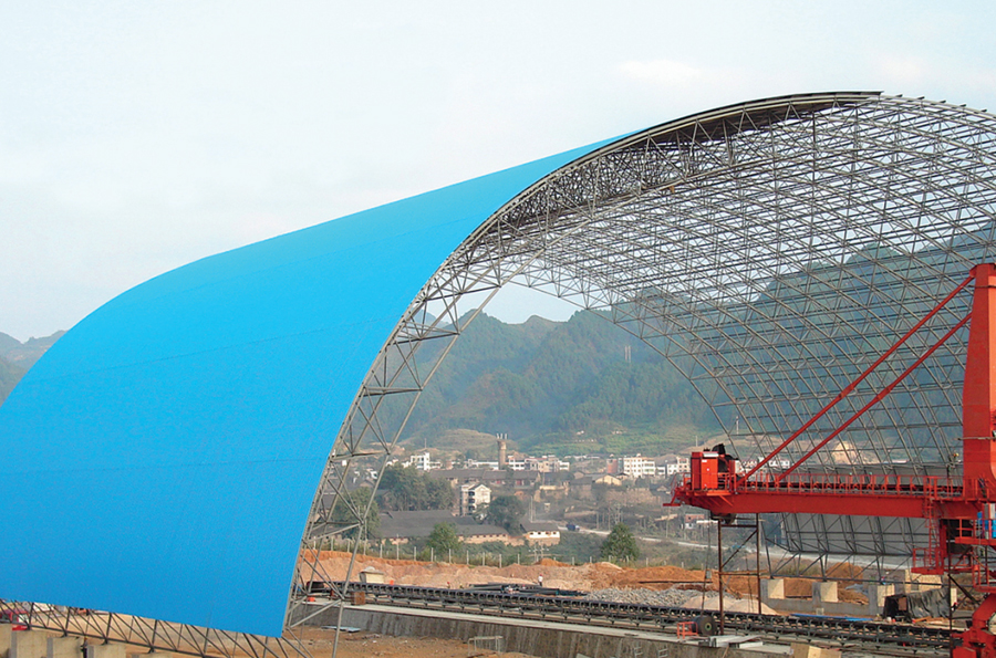 贵州华电大龙发电有限公司干煤棚  跨度78M 长60M